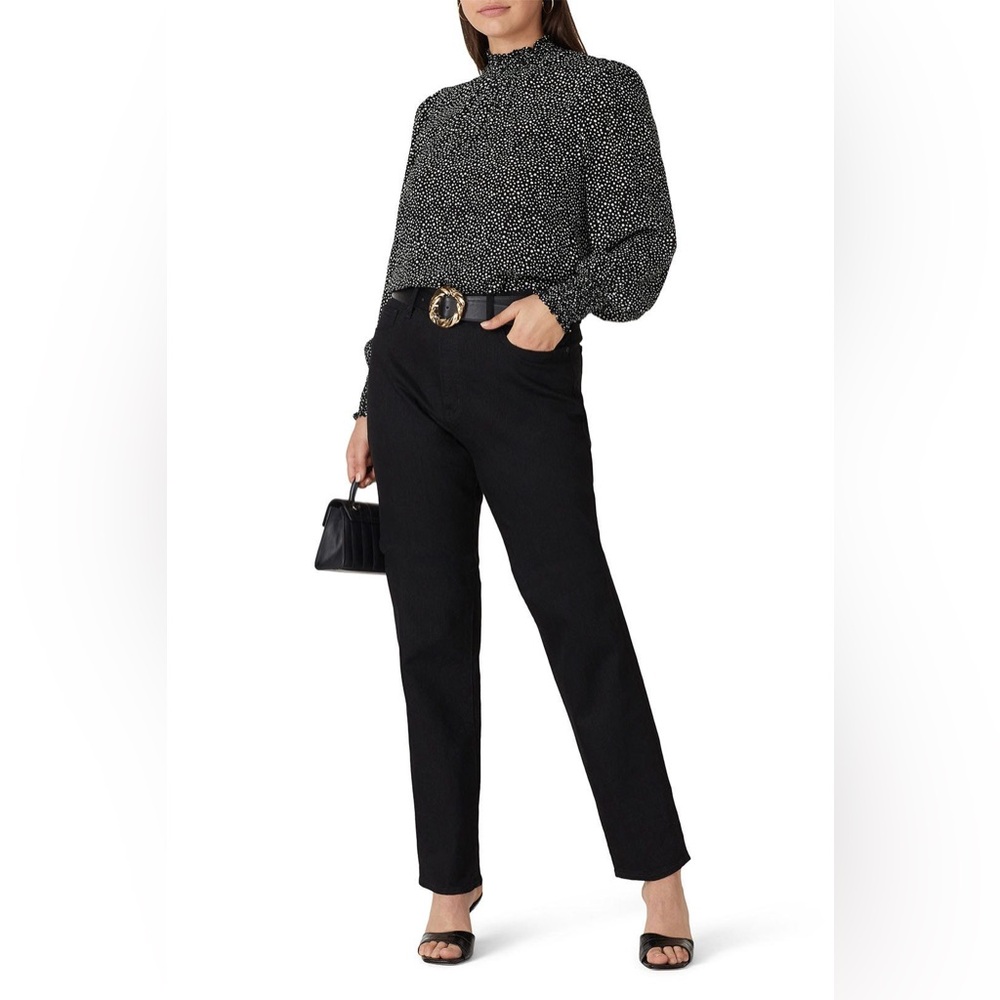 Sanctuary Be Bold Top Size Medium Black with white dots